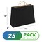 Kraft Paper Bags with Handles 16 x 6 x 12 Inch Pack of 25 Black Bags with Handles Recyclable Sturdy 150 GSM Kraft Bags Stylish and Classy Brown Paper Bags with Handles Bulk